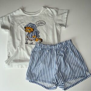 Garfield Kids Pajama Set - White and Blue